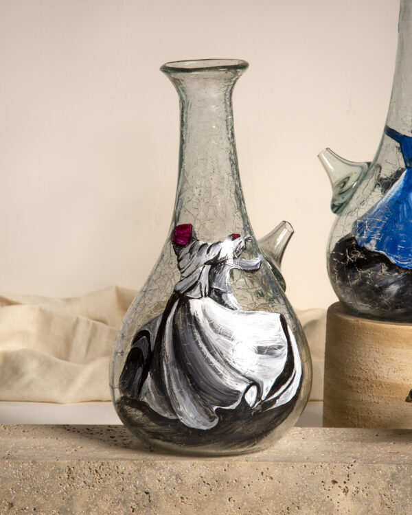 Hand-Painted Whirling Dervish Ibrik - Modern Lebanese Jug
