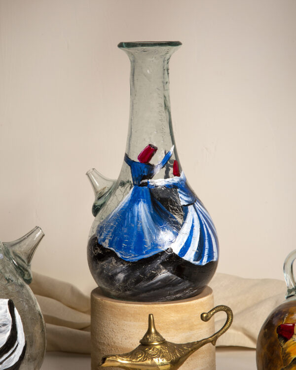 Hand-Painted Whirling Dervish Ibrik - Modern Lebanese Jug